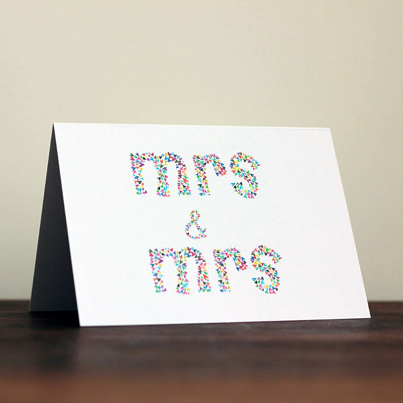 'Mr &amp; Mrs' Card By Witty Hearts